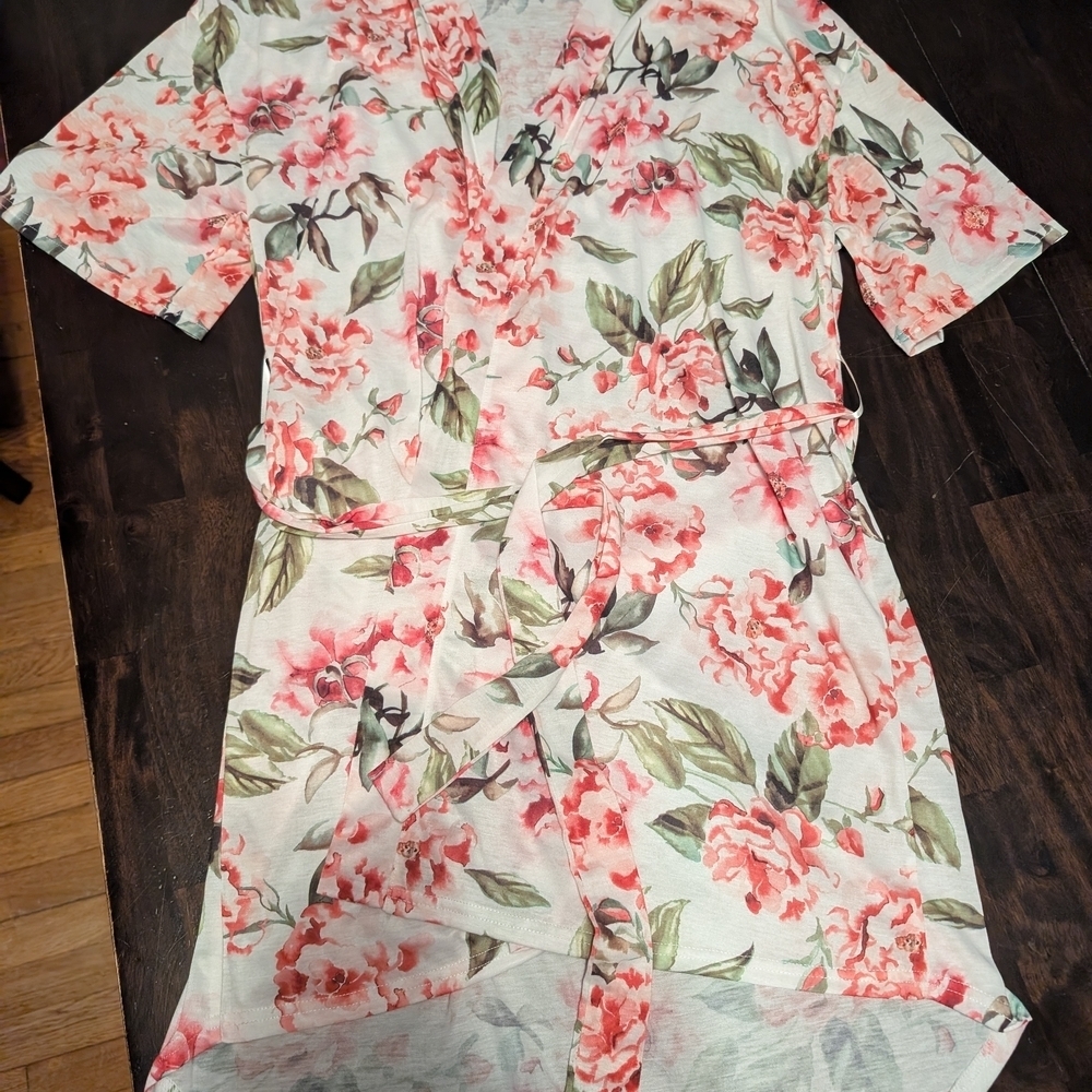 Show Me Your Mumu Lightweight Floral Print Belted Rob/Kimono